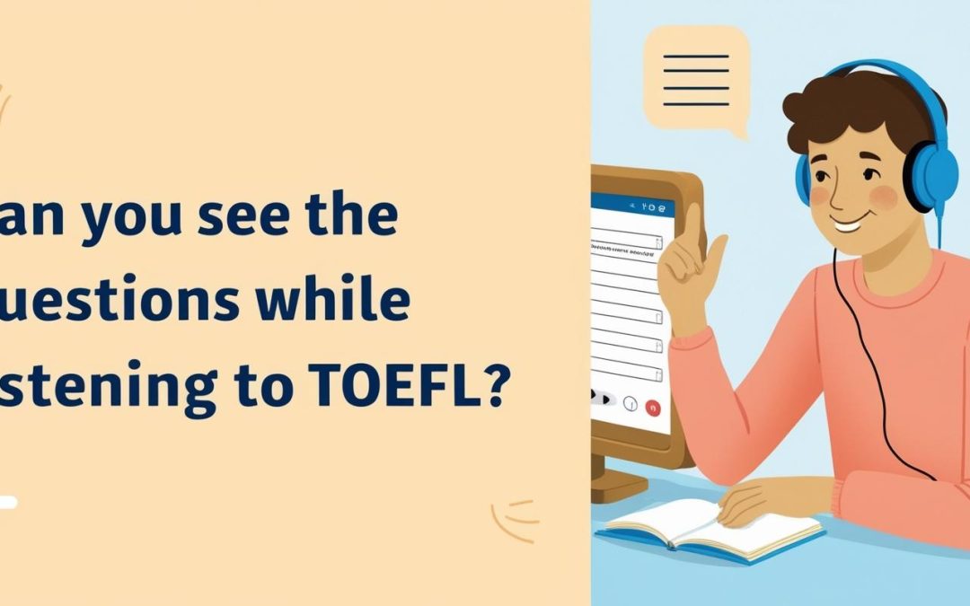 Can you see the questions while Listening to TOEFL?